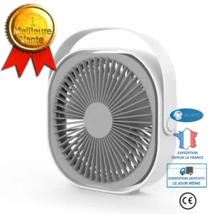 INN® Ventilateur USB, Mini Ventilateur, Ventilateur Rechargeable Silencieux Portable 360 ° Réglable 3 Modes Ventilateur de...
