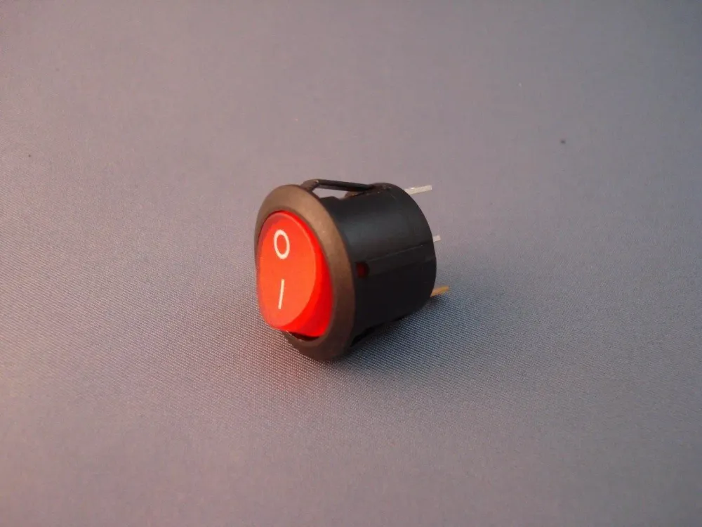Interrupteur 3 Contacts Round circulaire Bright Red Vaporella Polti