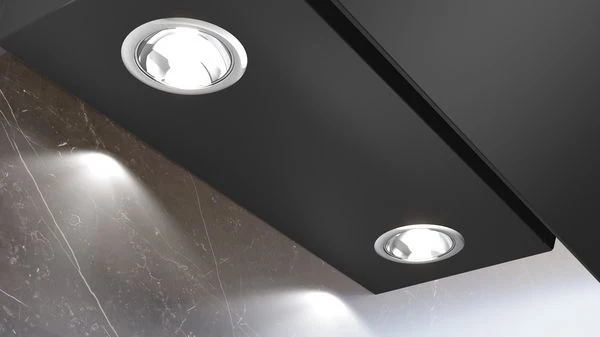 iQ100, Hotte murale, 60 cm, Noir avec finition en verre SIEMENS LC65KDK60