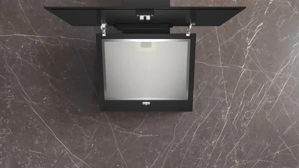 iQ100, Hotte murale, 60 cm, Noir avec finition en verre SIEMENS LC65KDK60