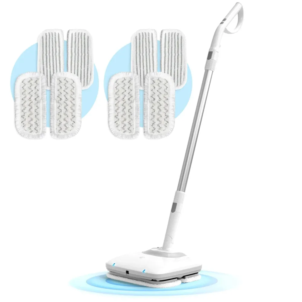 Vadrouille électrique sans fil vibrante avec jet d'eau avec 8 tampons de nettoyage IRIS USA, Inc.