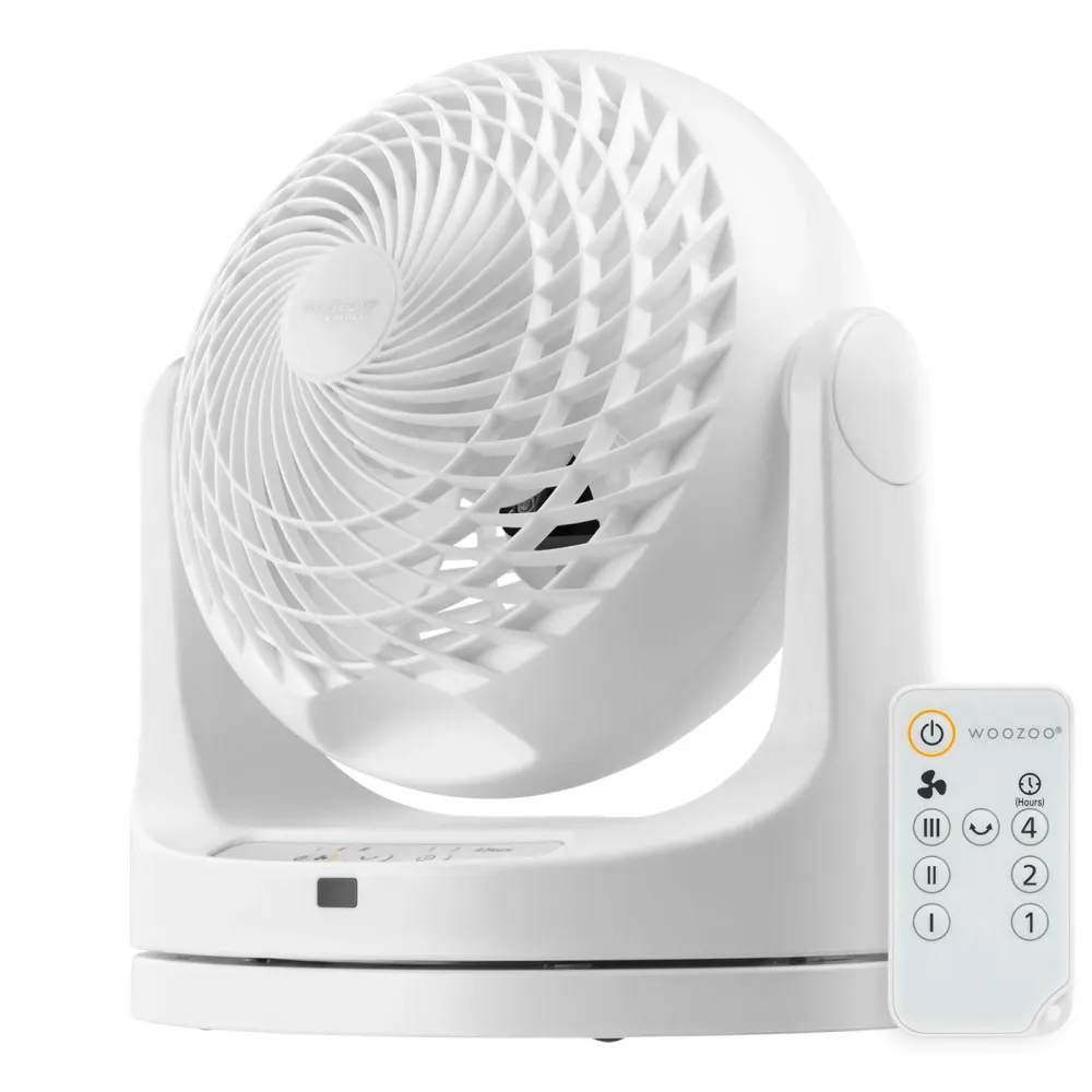 WOOZOO® Grand ventilateur à macarons - Oscillation horizontale, inclinaison verticale à 360°, télécommande IRIS USA, Inc.