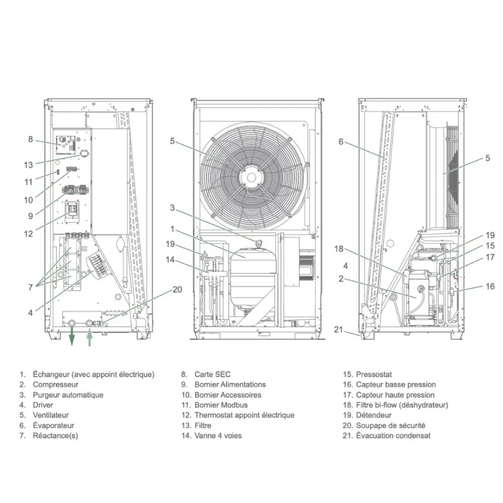 Ixtra M 15kW Monophasé - Pompe à chaleur monobloc