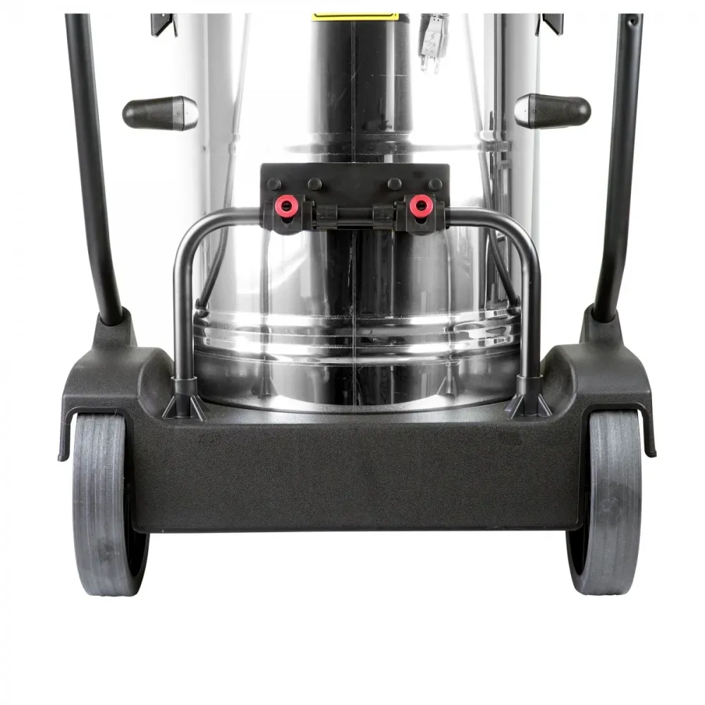 Aspirateur commercial sec et humide - capacité de 70 L (18,5 gal) - cuve en métal sur chariot - prise pour balai électriqu...
