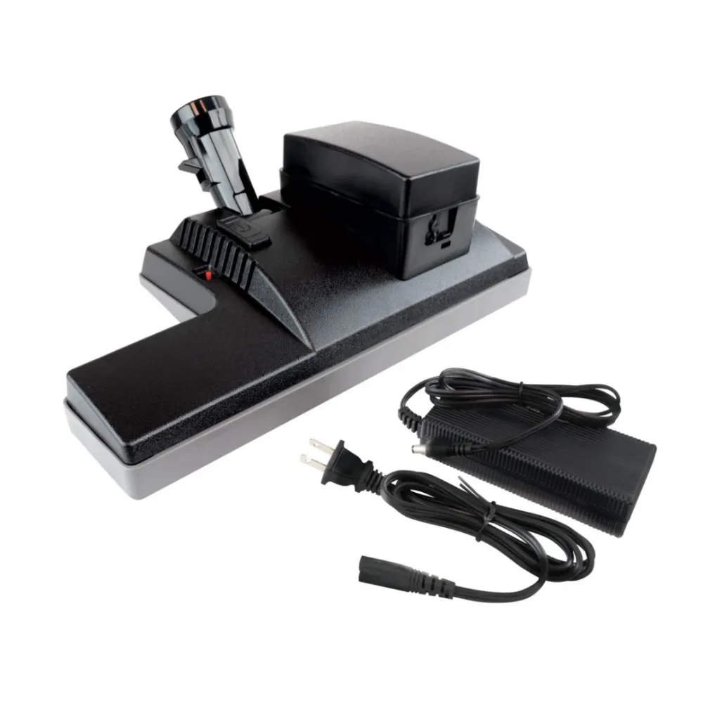 Balai électrique - largeur de 30,5 cm (12") - noir - courroie en V - sans-fil avec chargeur - rouleau-brosse en bois - Per...