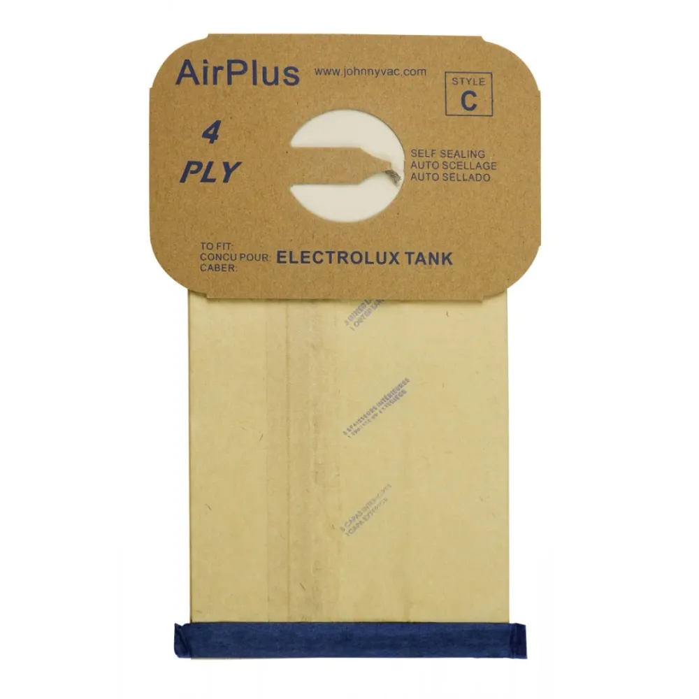 Sac en papier pour aspirateur chariot Electrolux - style C AirPlus - paquet de 12 sacs Johnny Vac