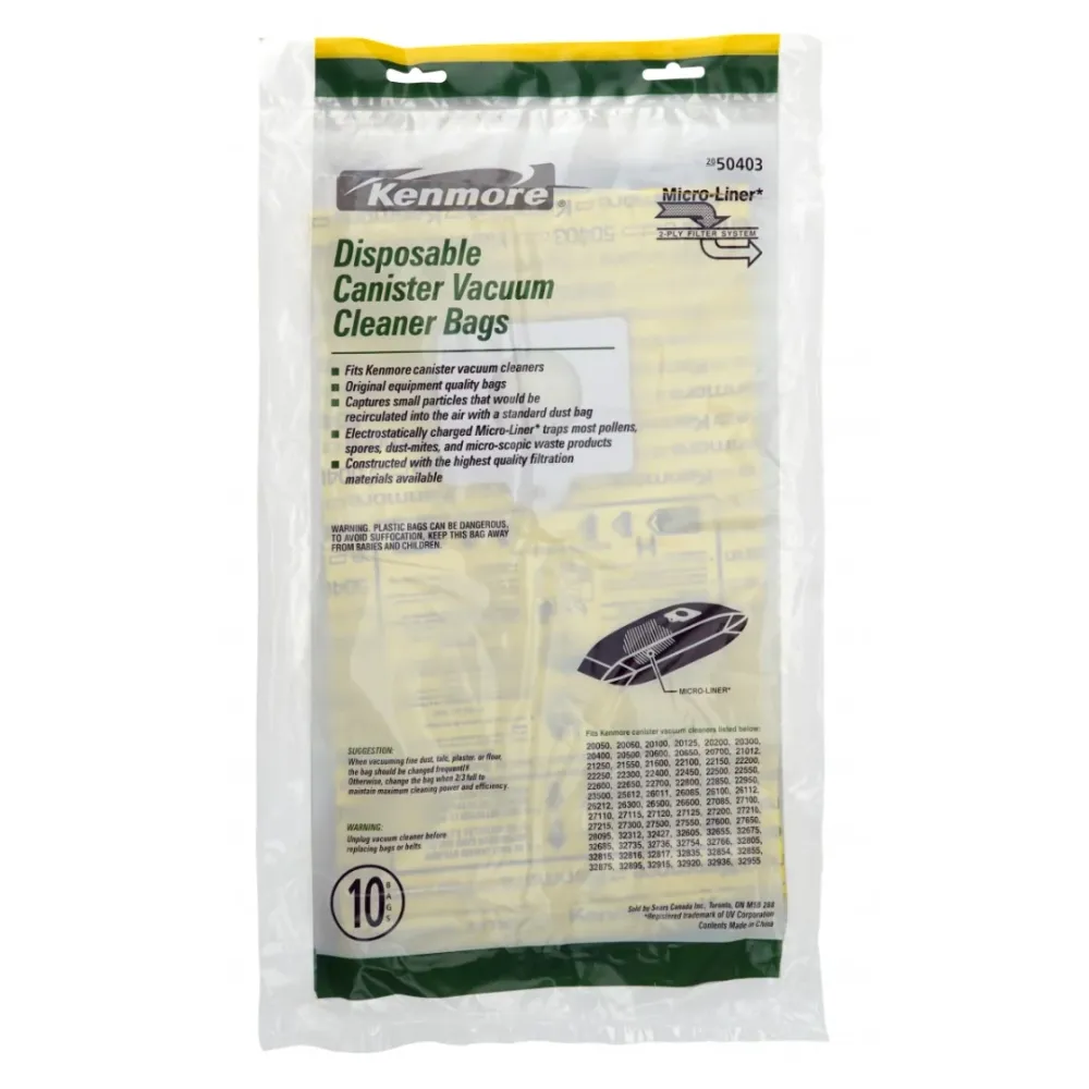 Sac en papier pour aspirateur chariot Kenmore pour plusieurs modèles - paquet de 10 sacs Johnny Vac