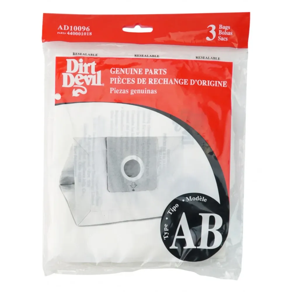 Sac en papier pour aspirateur Dirt Devil type AB - paquet de 3 sacs - 440001018 Johnny Vac