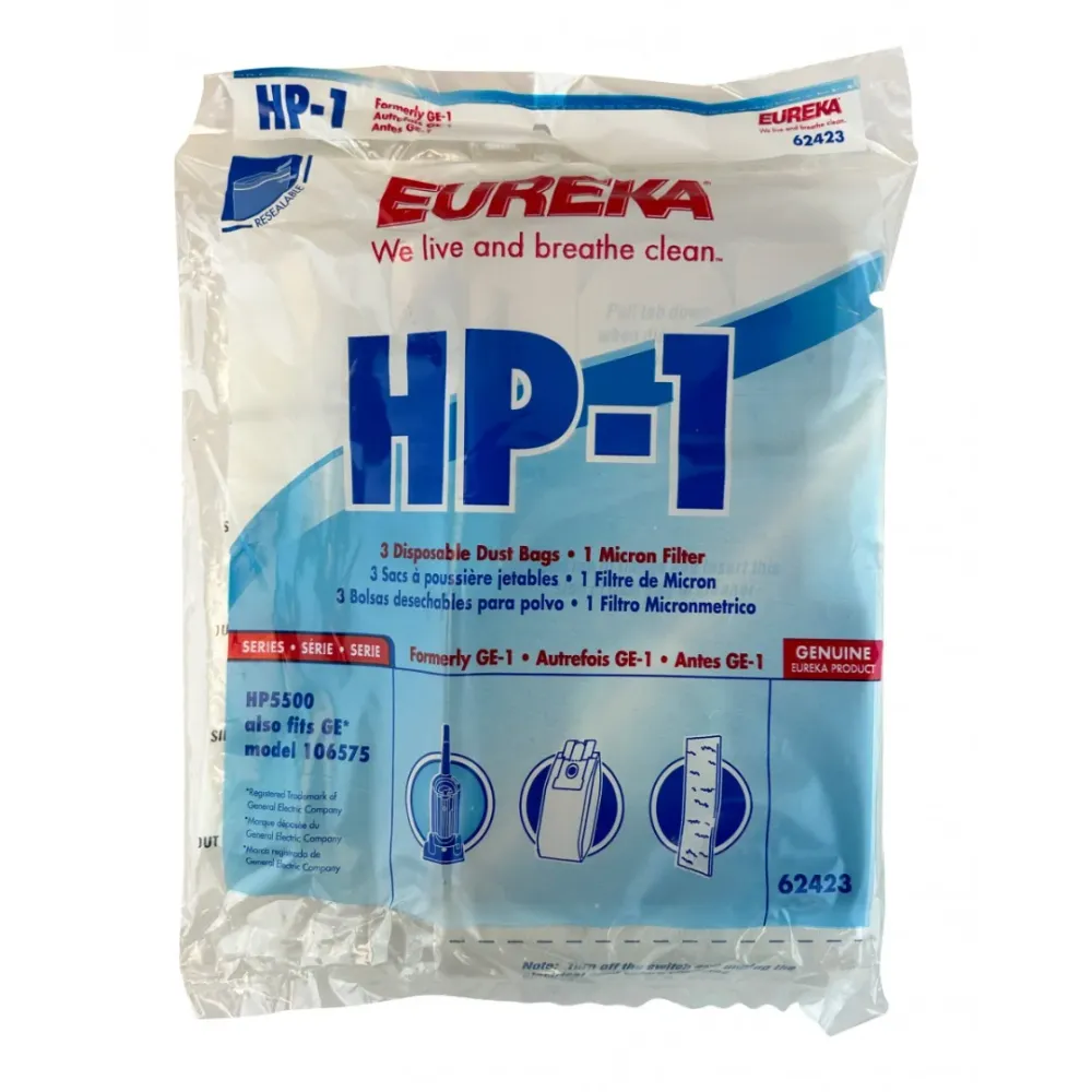 Sac en papier pour aspirateur Eureka - paquet de 3 sacs - HP1 62423 Johnny Vac