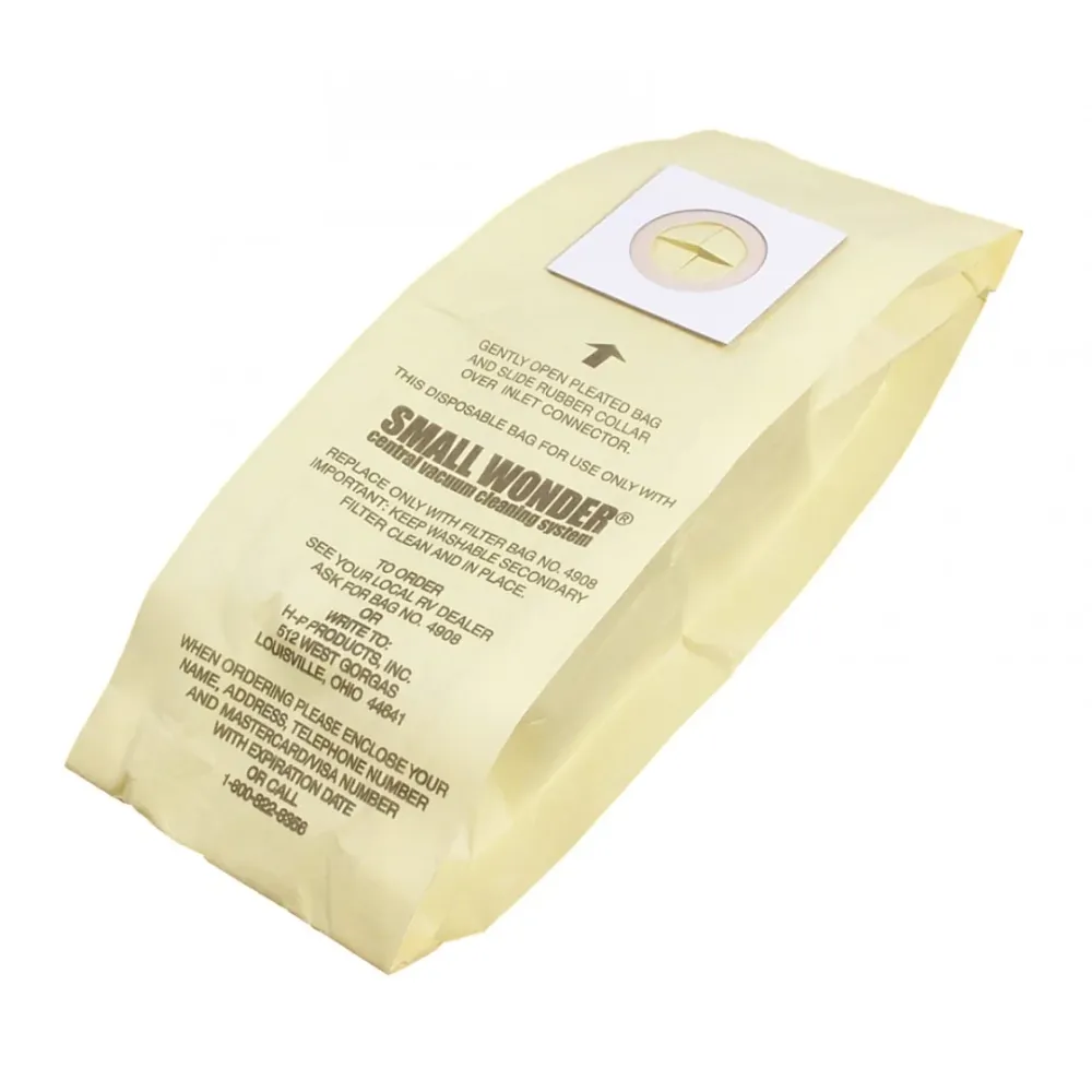 Sac en papier pour aspirateur HP Small Wonder modèle 5100 et 6460 - paquet de 3 sacs - 4908 Johnny Vac
