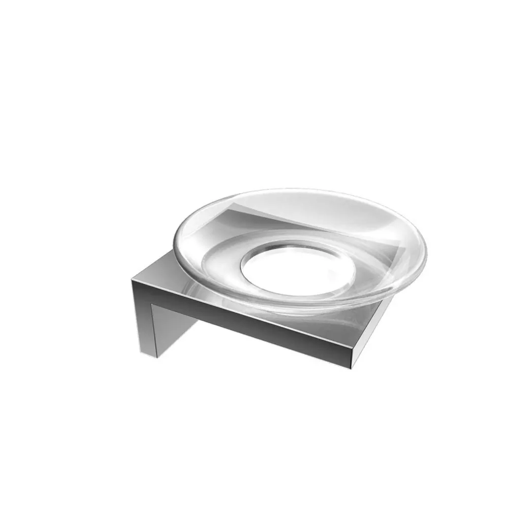 **JUSQU'À ÉPUISEMENT DES STOCKS** Porte-savon en verre Erupt - Chrome