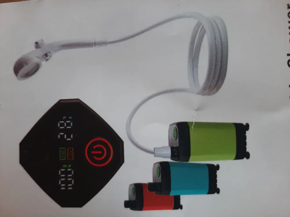 Kit douche avec pompe sur batterie chargement USB
