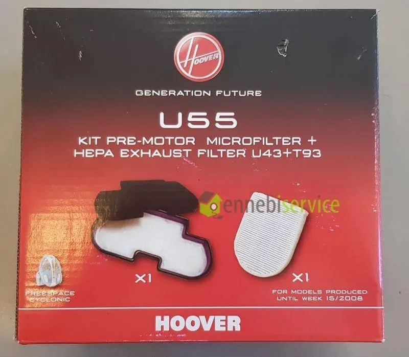 Kit 2 filtres à air u55 aspirateur hoover