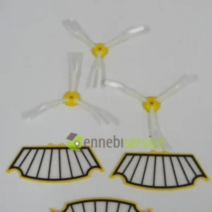 Kit 3 filtres et 3 pinceaux pour Roomba
