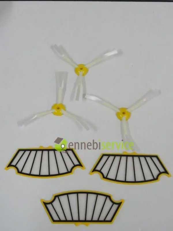 Kit 3 filtres et 3 pinceaux pour Roomba
