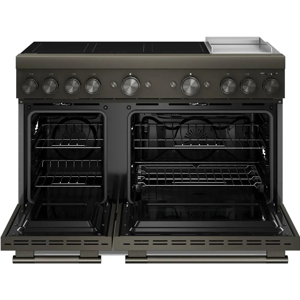 KitchenAid Cuisinière autoportante à induction de 48 pouces avec 6 éléments et plaque chauffante KFID948SBE