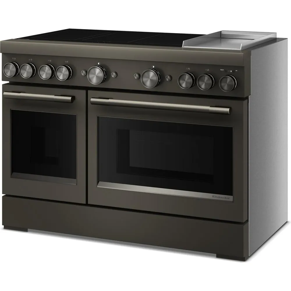 KitchenAid Cuisinière autoportante à induction de 48 pouces avec 6 éléments et plaque chauffante KFID948SBE
