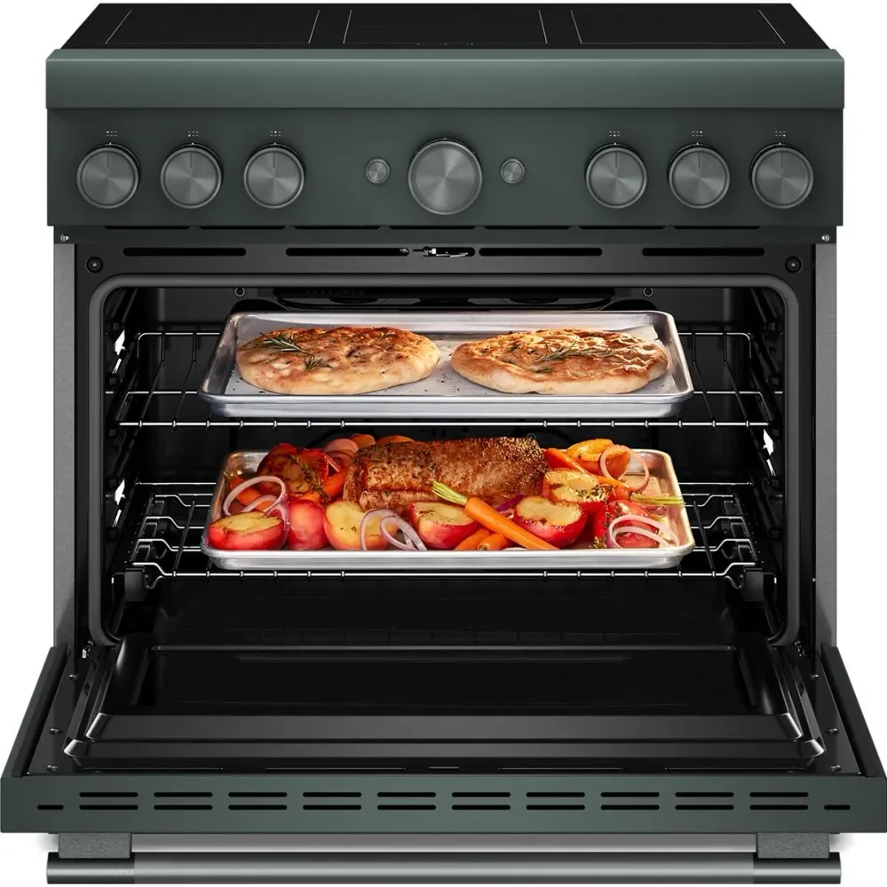 KitchenAid Cuisinière autoportante à induction de 36 pouces avec 6 éléments KFIS936SJP