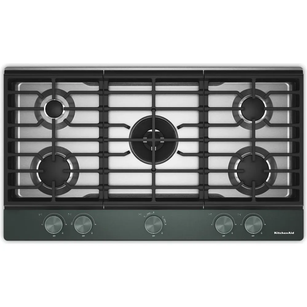 KitchenAid Table de cuisson encastrée à gaz de 36 pouces avec 5 brûleurs KCGK736SJP