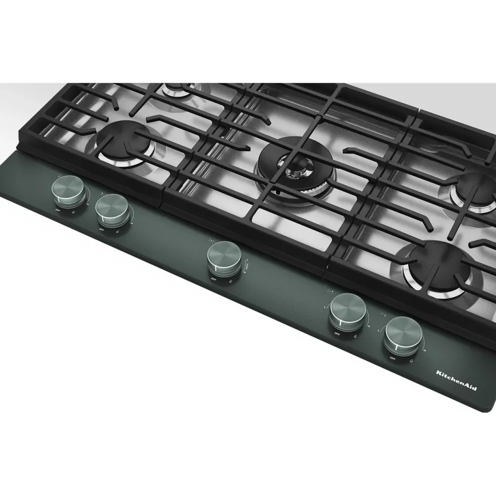 KitchenAid Table de cuisson encastrée à gaz de 36 pouces avec 5 brûleurs KCGK736SJP