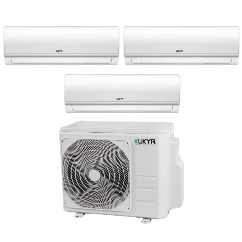 Kukyr Essai Split Inverter Climatiseur Spring Series 9 + 9 + 9 Avec Multi 3-27 R-32 Wi-Fi En Option 9000 + 9000 + 9000