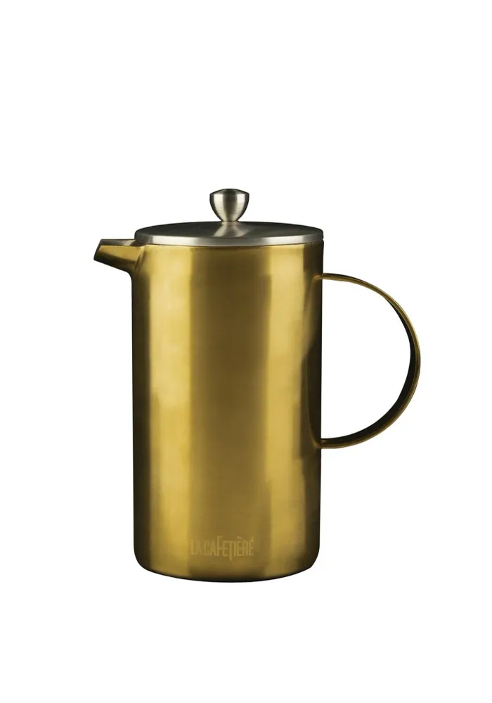 Edited La Cafetiere Double Walled Gold Cafetiere