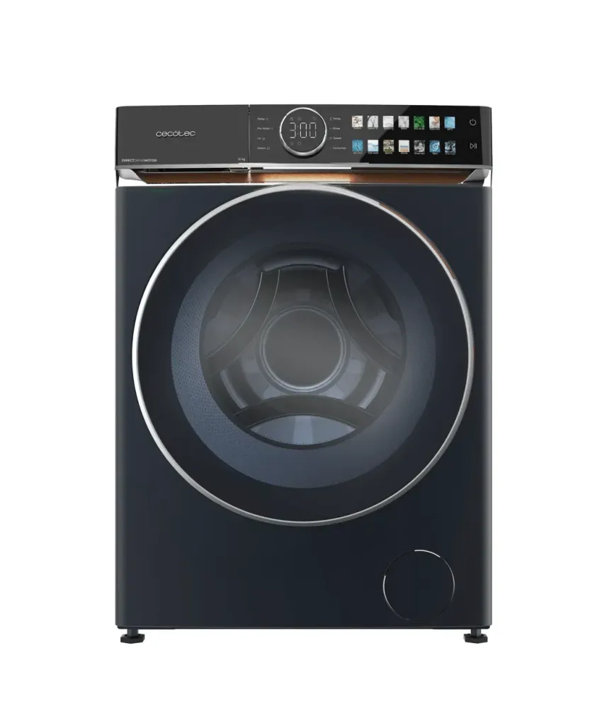 Lave linge Cecotec Bolero 12980 12 kg Direct Drive bleu écran FullColor SteamMax Spa Care fonctions avancées