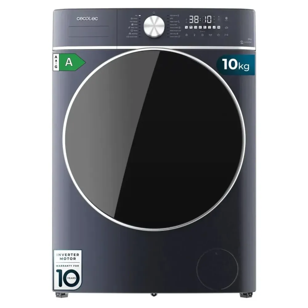 Lave linge sechant Bolero WashDry 10680 Inverter Ice Blue 10 kg 1400 rpm 16 programmes technologie antibacterienne Cecotec