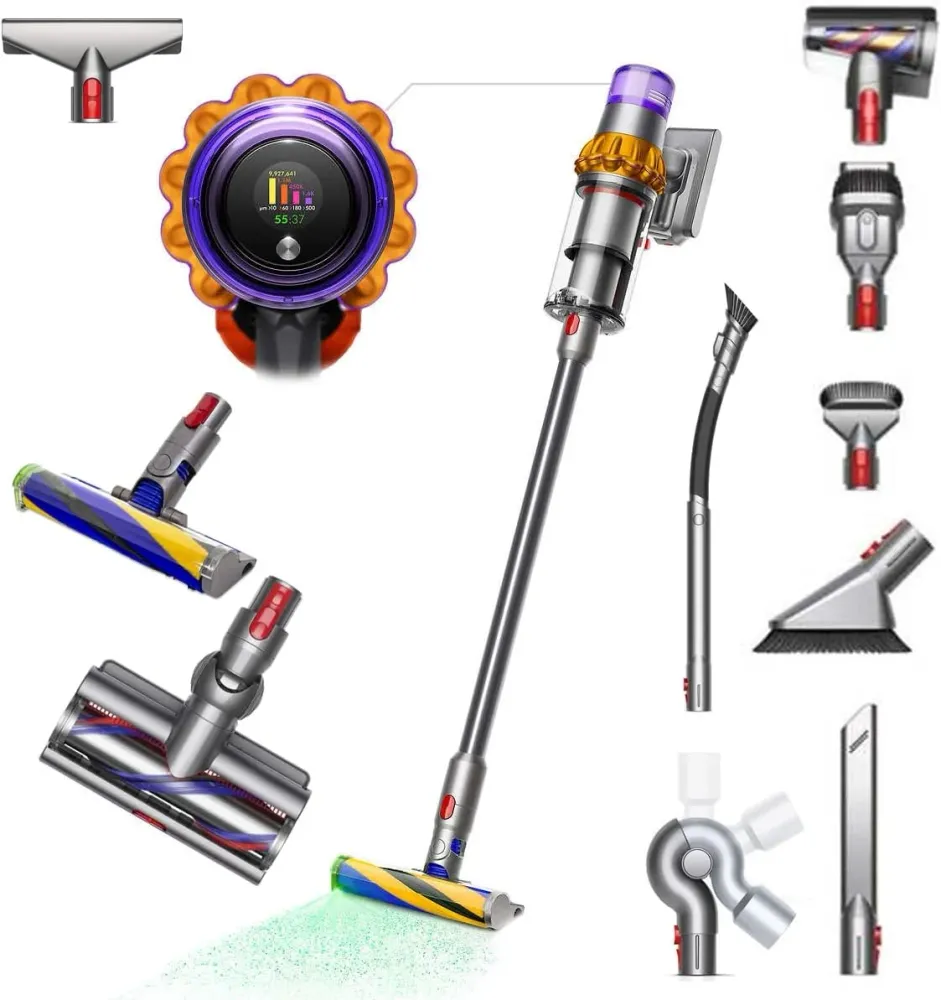 Dyson V15 Detect Total Clean Extra, Aspirateur sans fil, édition spéciale avec 10 accessoires LB PREMIUM