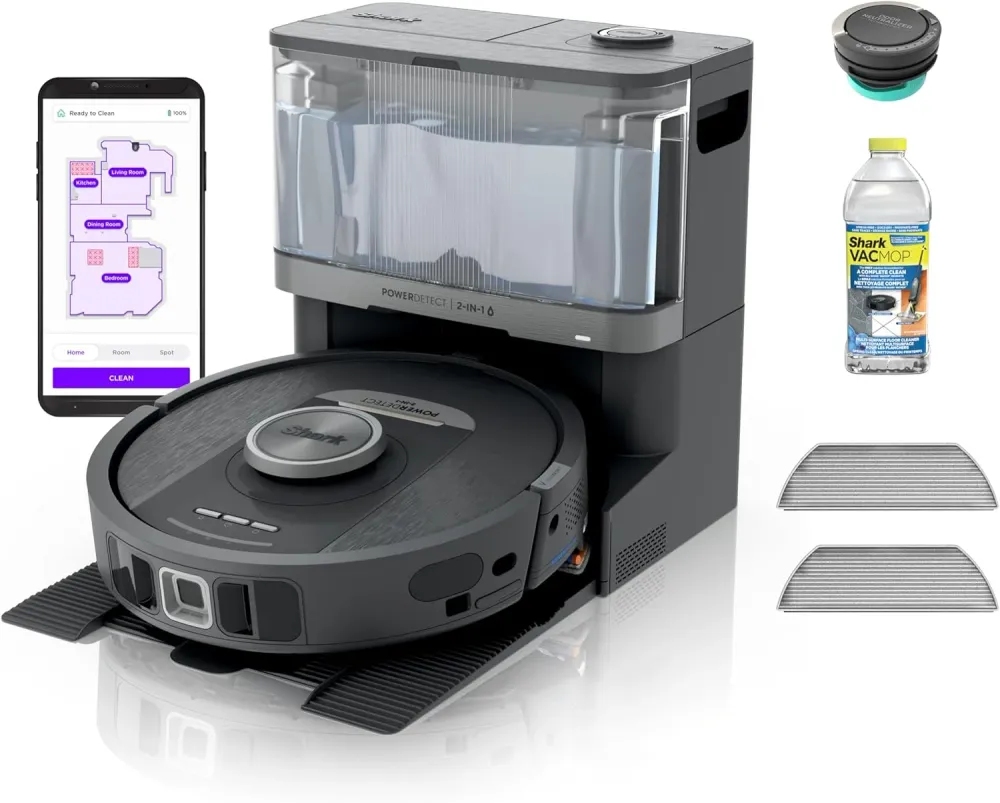 Robot Aspirateur & Laveur ,Shark PowerDetect NeverTouch Pro 2-en-1 . LB PREMIUM