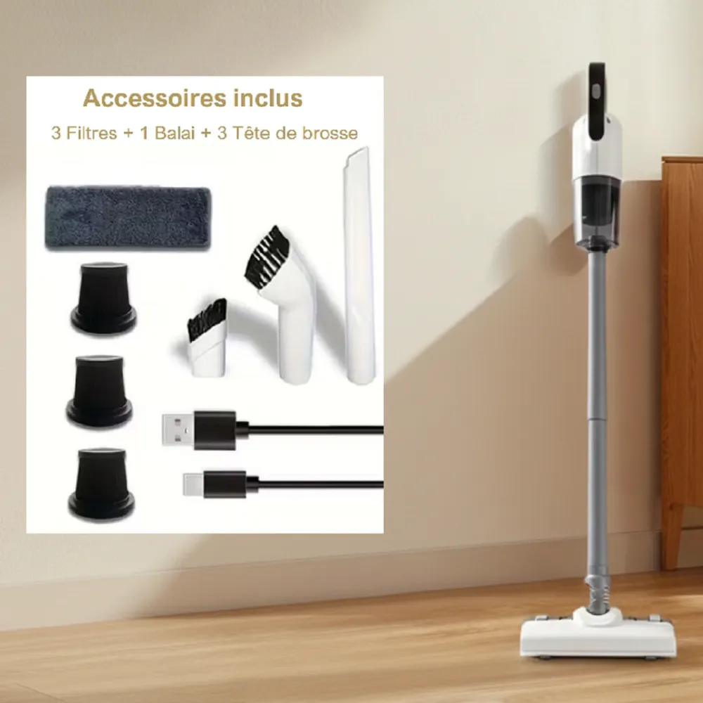 Aspirateur Laveur 2 en 1 BG-02 - Aspire & Lave - Sans Fil Le Pro du Ménage Moderne