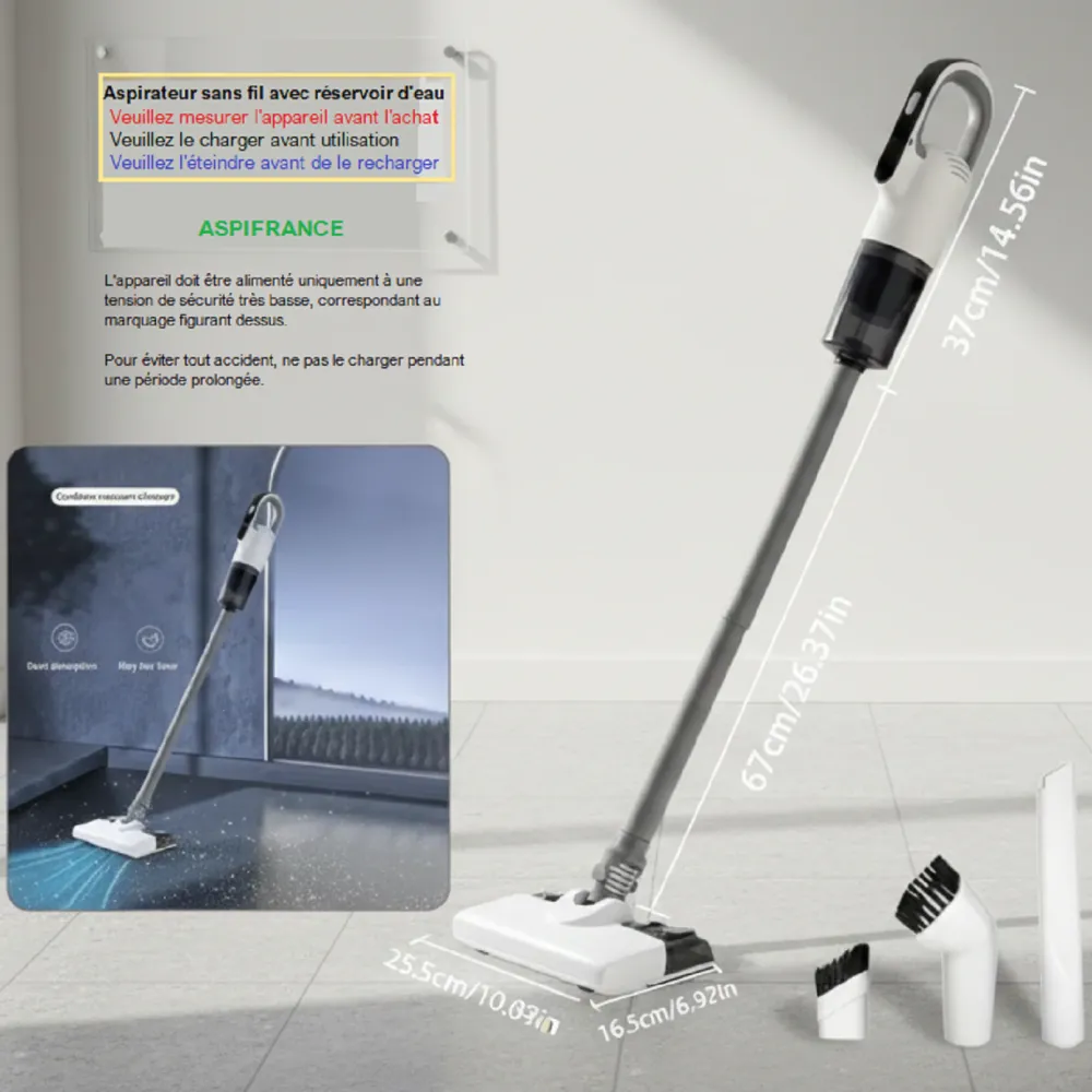 Aspirateur Laveur 2 en 1 BG-02 - Aspire & Lave - Sans Fil Le Pro du Ménage Moderne