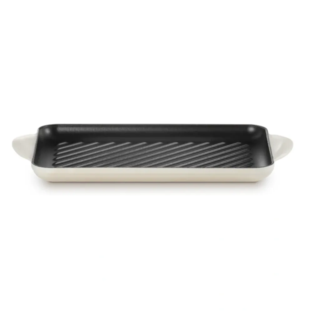 Grill 32cm Rectangulaire Tradition Meringue LECREUSET