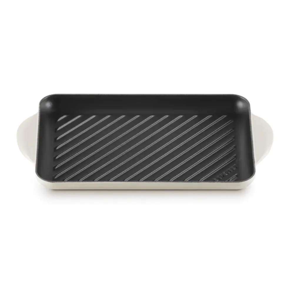 Grill 32cm Rectangulaire Tradition Meringue LECREUSET