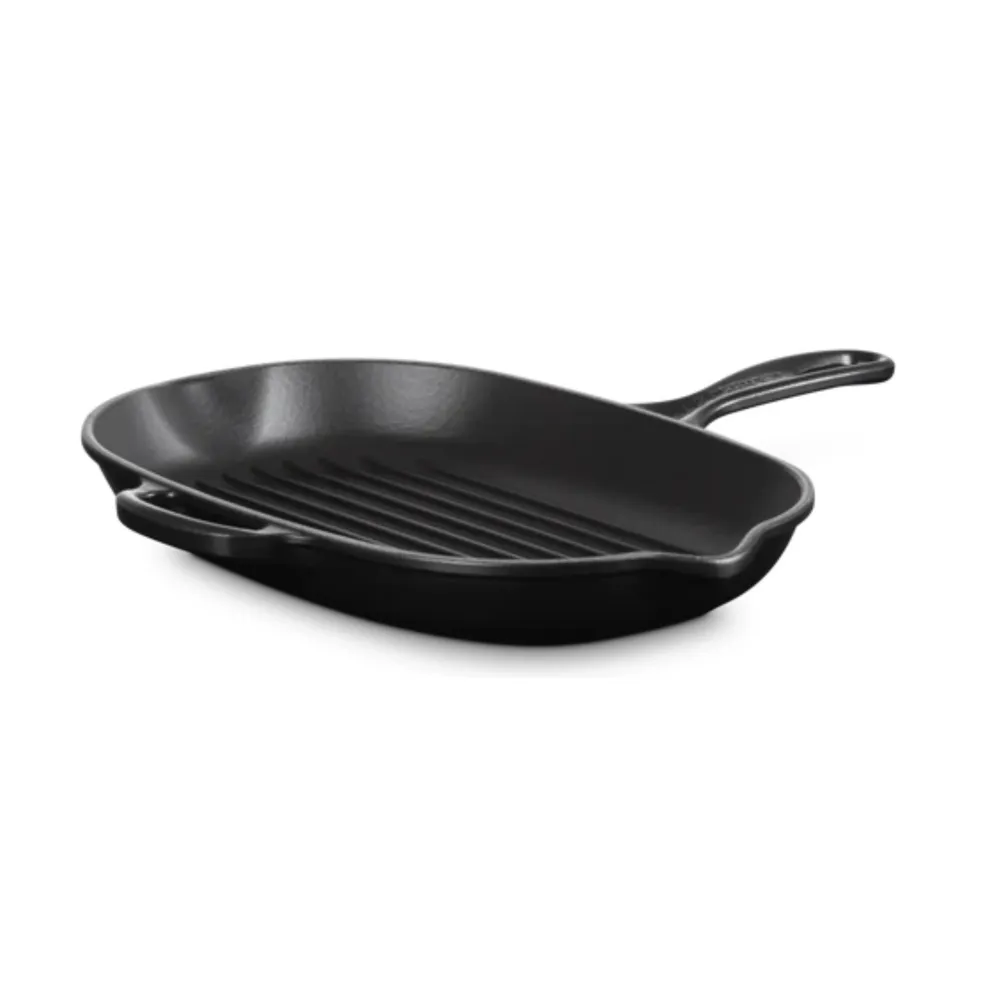 Skillet 32cm Grill Ovale En Fonte Emaillée LECREUSET
