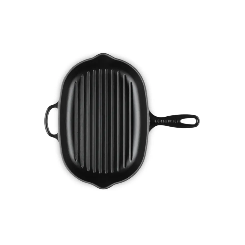 Skillet 32cm Grill Ovale En Fonte Emaillée LECREUSET