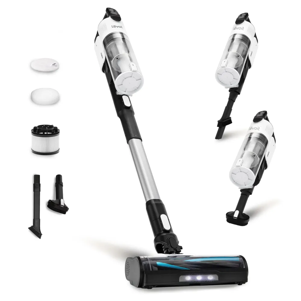 Levoit SDC01 Aspirateur Sans Fil Anti-Enchevêtrement, 60 min, Noir & Blanc