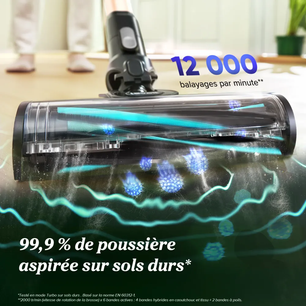 Levoit SDC01 Aspirateur Sans Fil Anti-Enchevêtrement, 60 min, Noir & Blanc