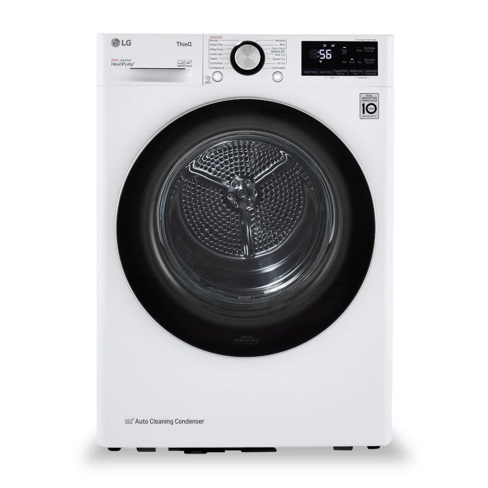 LG 4.2 Cu. Ft. Smart Heat Pump Dryer - White - Stackable - DLHC1455W | Sécheuse intelligente LG de 4,2 pi³ avec pompe à ch...
