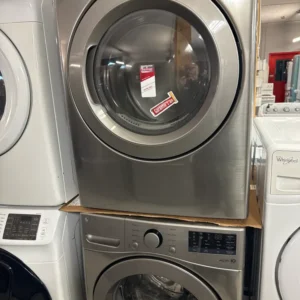 Laveuse WM3400CV. chargement frontal haute efficacité 5,2 pi³/sécheuse DLE3400CVélectrique 7,4 pi³ de LG - INOX