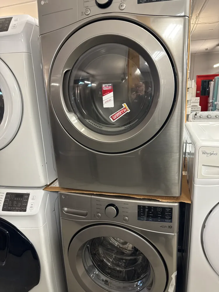 Laveuse WM3400CV. chargement frontal haute efficacité 5,2 pi³/sécheuse DLE3400CVélectrique 7,4 pi³ de LG - INOX