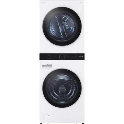 WKEX200HWA - LAVEUSE SÉCHEUSE SUPERPOSÉES - LG - Laveuse/sécheuse superposées - Électrique - Blanc - Boîte Ouverte