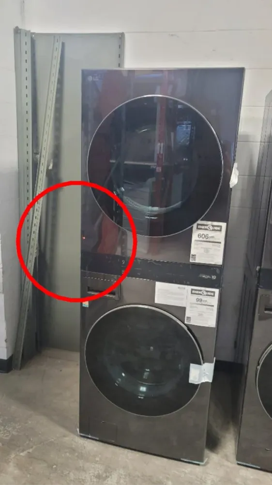 WKEX300HBA - LAVEUSE SÉCHEUSE SUPERPOSÉES - LG - Laveuse/Sécheuse Superposées - Électrique - Acier inoxydable noir - Boîte...