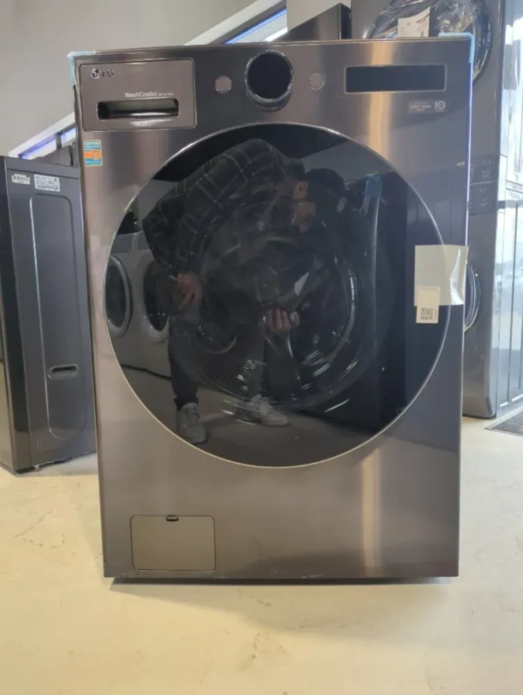 WM6998HBA - LAVEUSE SÉCHEUSE SUPERPOSÉES - LG - Tout en un - Électrique - Acier inoxydable noir - Boîte Ouverte