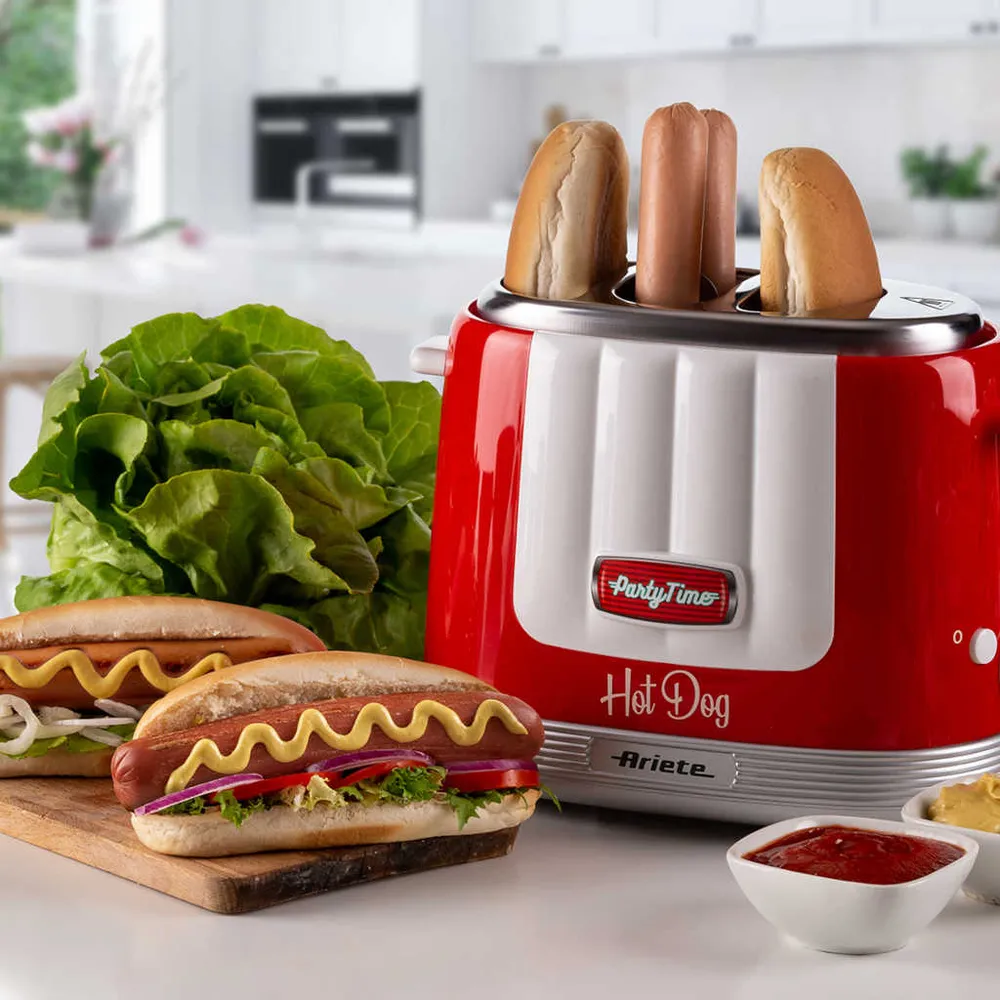 Machine à hot-dogs Party Time Ariete Fonction Auto-Nettoyante