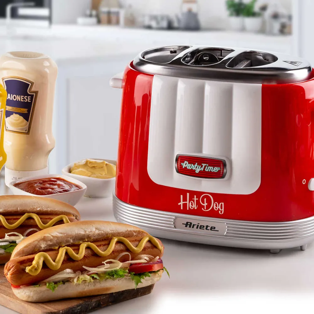 Machine à hot-dogs Party Time Ariete Fonction Auto-Nettoyante