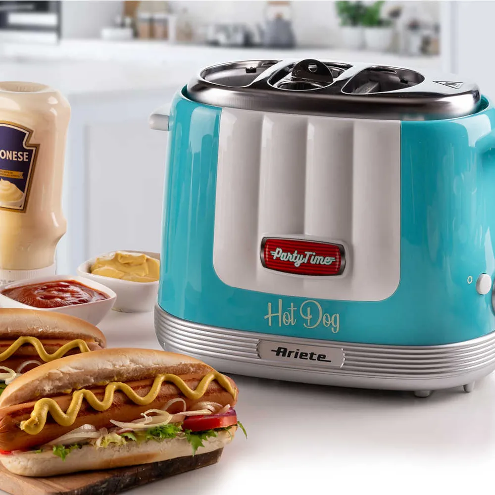 Machine à hot-dogs Party Time Ariete Fonction Auto-Nettoyante