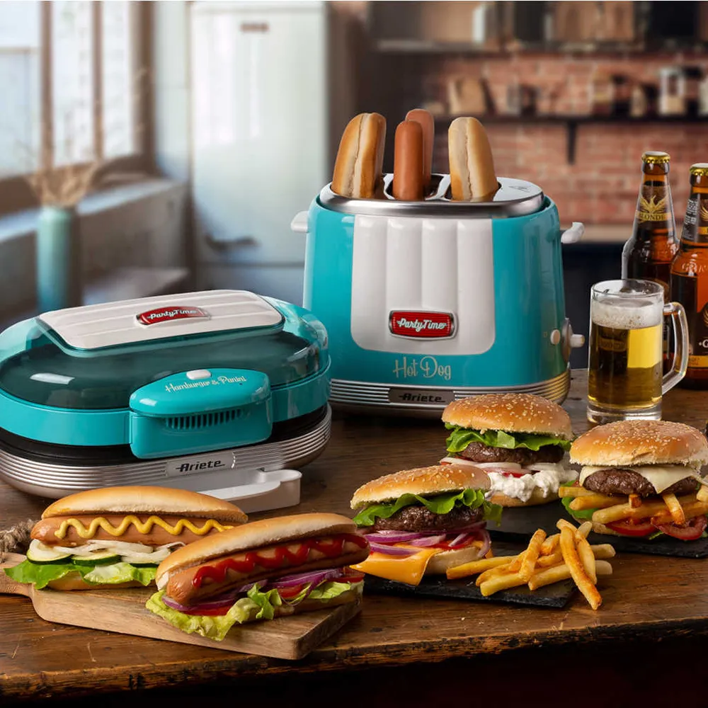 Machine à hot-dogs Party Time Ariete Fonction Auto-Nettoyante
