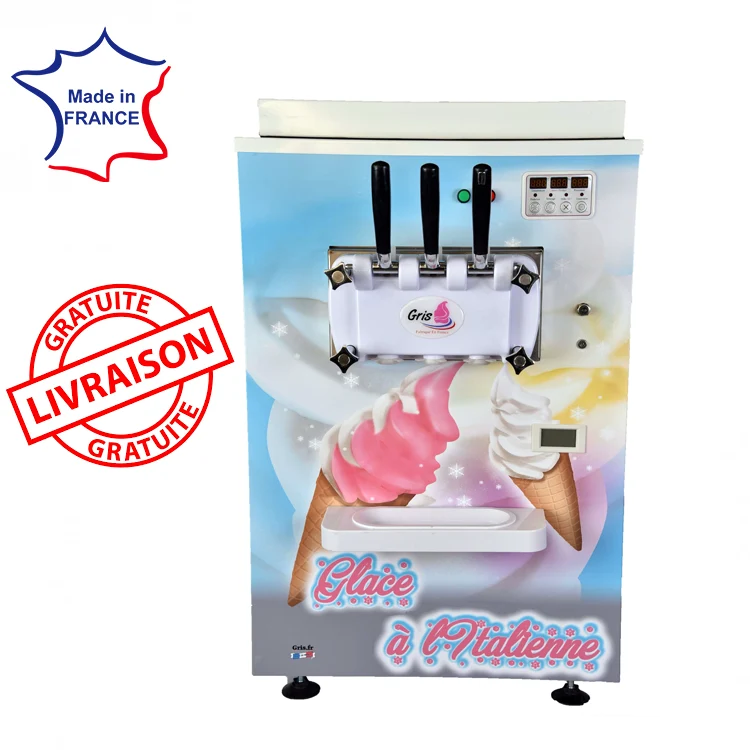 Machine Soft Glace À Italienne Comptoir Tropic 2 Fabien Gris Made France