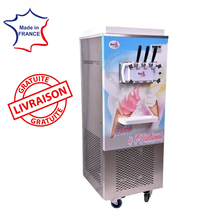 Machine Soft Glace À Italienne Fc 02 Triphasé Fabien Gris Made France